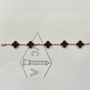 Van Cleef & Arpels Vintage Alhambra Bracelet Letterwood 5 Motifs LIMITED EDITION